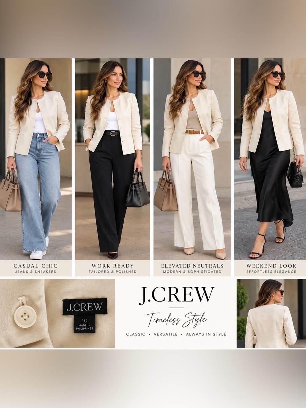 J.Crew Women's Blazer — Cream